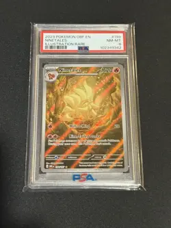 Pokemon 2023 Ninetales 199/197 Illustration Rare OBF PSA 8 - Image 1