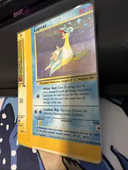 Non Factory Cut NFC Pokemon 1999 Fossil Holo Lapras, partial Raichu Muk Zapdos - Image 4