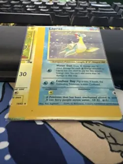 Non Factory Cut NFC Pokemon 1999 Fossil Holo Lapras, partial Raichu Muk Zapdos - Image 5