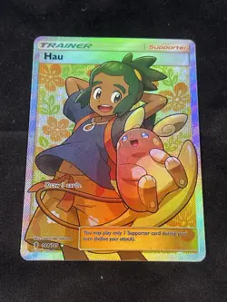 Pokemon TCG Hau 144/145 Guardians Rising Full Art Holo - Image 1