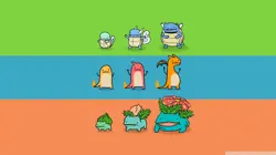 Pokemon pokmon minimalism colorful video games squirtle Pad Gaming Mat Desk - Image 1