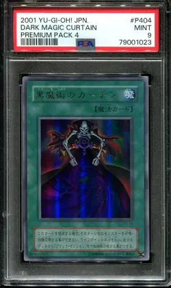 👁👄👁 YUGIOH - PSA 9 - DARK MAGICIAN CURTAIN - P4-O4 - PREMIUM PACK 4 - JAPANES - Image 1