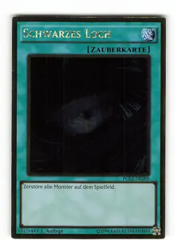 Yugioh SCHWARZES LOCH , pgl2-de089 Gold Rare deutsch Excellent 1. Auflage - Image 1