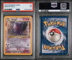 PSA 1 Gengar Holo Fossil 1999 #5 Vintage Pokemon Card Low Pop - Image 1