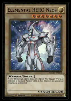 Yugioh! Elemental HERO Neos MGED-EN004 Premium Gold Rare 1st Ed - Image 1