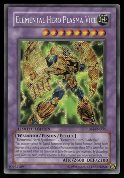 Yugioh! Elemental HERO Plasma Vice CT04-EN006 Secret Rare MP - Image 1