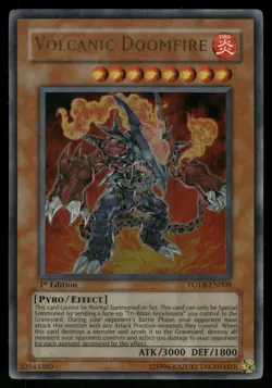 Yugioh! Volcanic Doomfire FOTB-EN008 Ultra Rare 1st Ed LP - Image 1
