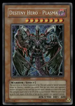 Yugioh! Destiny HERO - Plasma CT04-EN003 Secret Rare HP - Image 1