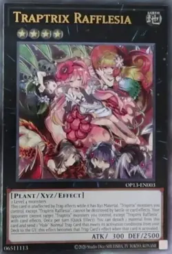 Yugioh! Traptrix Rafflesia - OP13-EN003 - Ultimate Rare - Unlimited Edition Near - Image 1