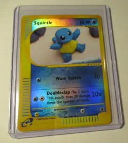 Pokemon TCG Expedition Base Set Squirtle 131/165 Reverse Holo Card 2002 Played - Image 1