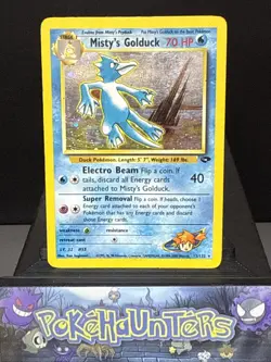 Pokemon Card Misty's Golduck 12/132 Holo Gym Chalenge Set Played - Image 1