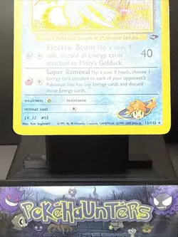 Pokemon Card Misty's Golduck 12/132 Holo Gym Chalenge Set Played - Image 3