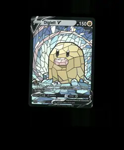 Fan-ART READ DESCRIPTION BELOW HOLO Diglett Card Stained Glass Pokemon Card p1 - Image 1