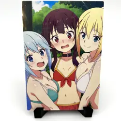 KonoSuba Darkness Aqua Megumin Sexy Anime Waifu Girl Lewd Goddess Story Art Card - Image 1