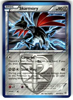 Skarmory 87/135 NM - RARE Non Holo Plasma Storm Pokemon Card - Image 1