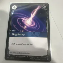 SINGULARITY 105/298 RIFTBOUND LEAGUE OF LEGENDS RARE FOIL ENGLISH CARD - Image 1