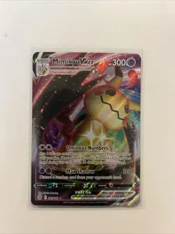 Pokemon TCG Mimikyu VMAX Holo Ultra Rare Card 069/172 Brilliant Stars - Image 1