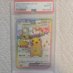 Pokemon 2024 SSP En-Surging Sparks Pikachu EX Ultra Rare Card 219/191 PSA 10 GMT - Image 1