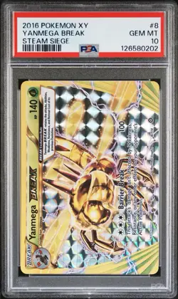 Pokemon TCG Yanmega Break Steam Siege Card 8/114 PSA 10 - Image 3