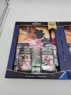TCG Disney Lorcana Portfolio Bundle [4 Booster Packs & 1 Card Portfolio] 2 Pack - Image 2