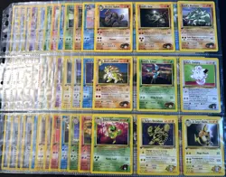 Complete 1st Edition Gym Heroes Non-Holo Set 20-132 WOTC Vintage Pokemon Cards - Image 1