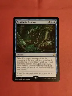 Synthetic Destiny 044 Kaldheim Commander KHC MTG RARE - Unplayed Mint+ - Image 1