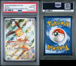 2025 POKEMON SVP PRISMATIC EVOLUTIONS ETB PROMO #173 EEVEE PSA 8 - Image 3