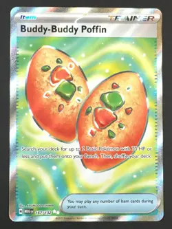 Pokemon TCG Buddy-Buddy Poffin 167/132 Holo Ultra Rare ME01: Mega Evolution NM - Image 1