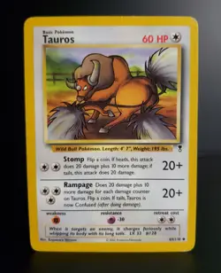 Pokemon TCG - TAUROS - 65/110 - UNLIMITED - LEGENDARY COLLECTION (2002) - LP - Image 1