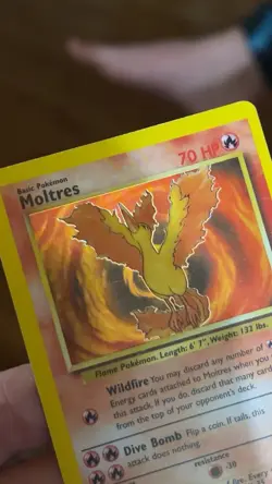 Pokemon TCG Moltres Holographic 12/62 Fossil Set 1999 Vintage - Image 2