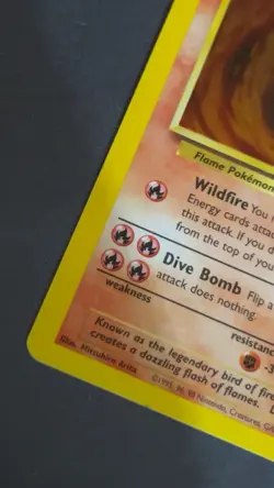 Pokemon TCG Moltres Holographic 12/62 Fossil Set 1999 Vintage - Image 5
