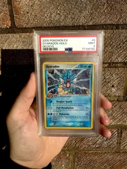 2005 POKEMON EX DEOXYS #8 GYARADOS-HOLO PSA 9 - Image 1