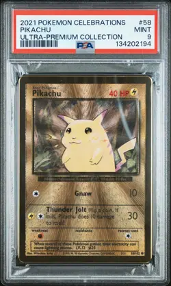 2021 Pokemon Celebrations Ultra-Premium Collection Pikachu #58 PSA 9 MINT - Image 1
