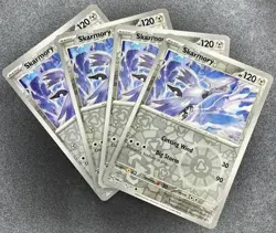 4X Pokemon TCG Skarmory 119/167 Twilight Masquerade REVERSE HOLO English 2024 NM - Image 1