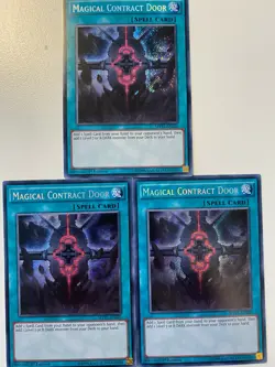 Yugioh Magical Contract Door MVP1-ENS20 Secret Rare NM x3 Play Set - Image 1