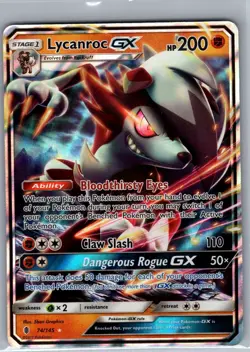 Lycanroc GX 74/145 SM - Guardians Rising - Pokemon Card - NM - Image 1