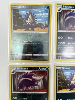 4 Card Lot stunky skuntank common basic Reverse Holo Pokemon TCG - Image 2