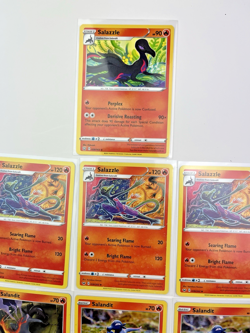 10 Card Lot Salandit Salazzle Holo Rare Pokemon TCG common Fire - Image 2