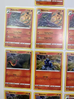 10 Card Lot Salandit Salazzle Holo Rare Pokemon TCG common Fire - Image 3