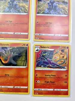 10 Card Lot Salandit Salazzle Holo Rare Pokemon TCG common Fire - Image 5