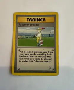 Pokemon TCG Trainer Breeder Card #105/130 Base Set 2 Regular - Image 1