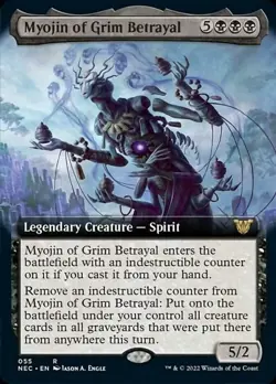 Myojin of Grim Betrayal (Extended Art) [Kamigawa: Neon Dynasty Commander] Near - Image 1