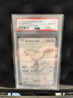 Pokemon TCG Reshiram EX White Flare Rare English Card 173/086 PSA 10 - Image 1