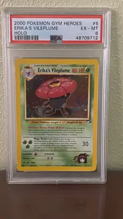 2000 Pokemon Gym Heroes Erikas Vileplume HOLO 5/132 PSA 6 EX-MT EX-MINT - Image 1