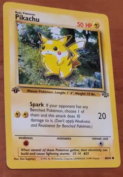 Pokemon TCG Pikachu Jungle 60/64 Regular 1st Edition Common - Image 1