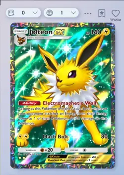 Pokemon TCG Pocket - Jolteon Ex - 2 ? Mega Rising - B1 - ENGLISH - Image 1