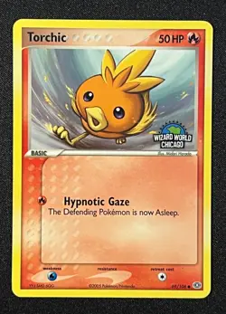 Pokemon TCG- Torchic Wizard World Chicago Rare Promo 2005 Ex Emerald #69 -NM - Image 2