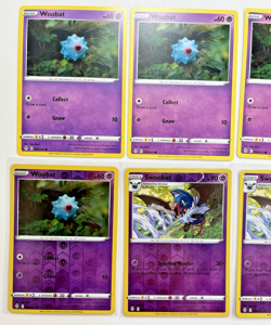 Pokemon TCG Lot Of 8 Woobat Swoobat Reverse Holo Rare Common - Image 2
