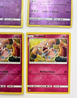 Pokemon TCG Lot Of 4 Snubull Granbull Holo Rare Common - Image 3