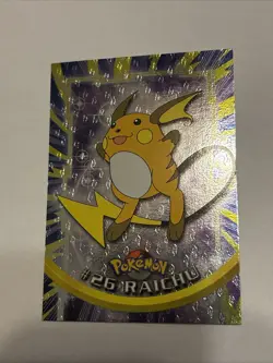 Raichu #26 Holo Foil Pokemon 1999 Topps Series 1 TV Animation NM++ - Image 1